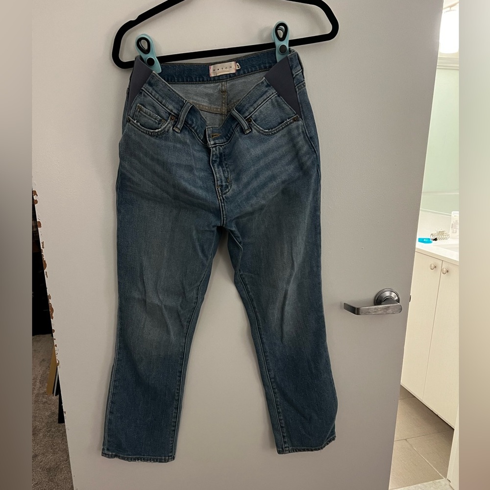 The Crop Maternity Jean- worn 5x